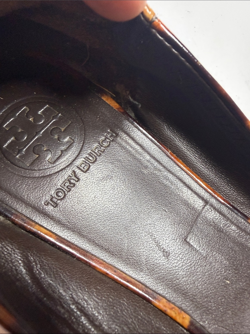 Tory Burch Patent Leather Leopard 'Reva' Ballet Flats S-555 Sz 8.5 - Picture 6 of 8